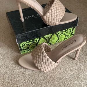 Cape Robbin Nude Woven Heels